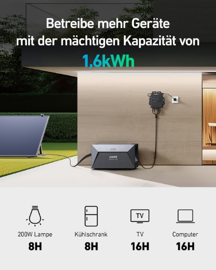 PV-Direkt. Anker SOLIX Solarbank E1600 Solarspeicher